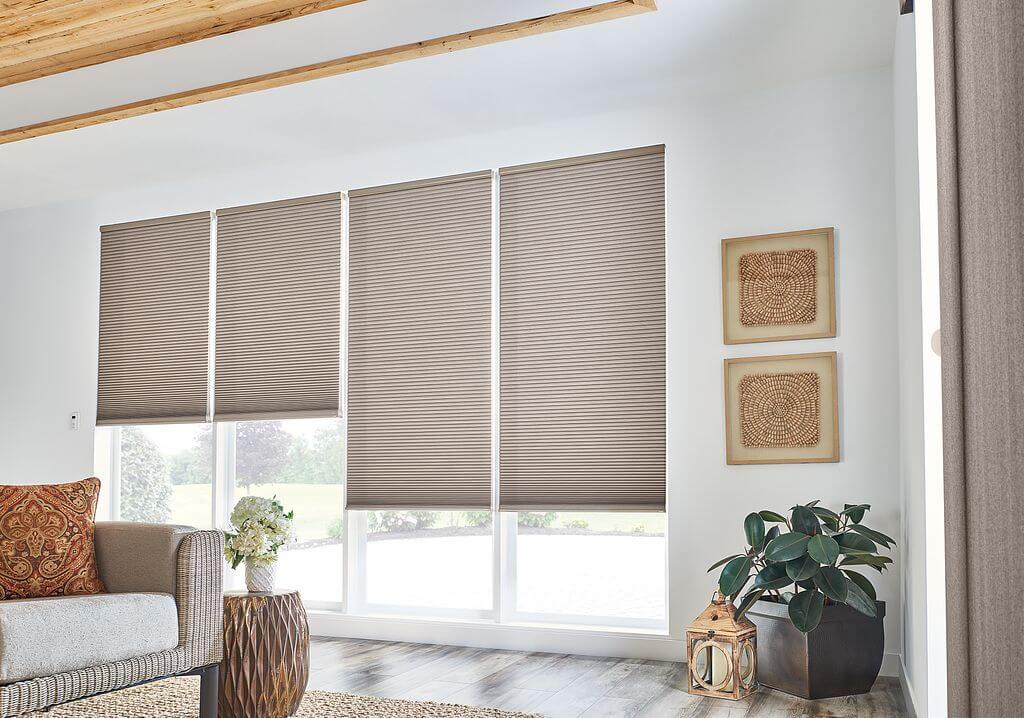 Graber cellular shades in the living room