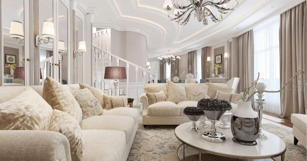 Modern living room showcasing the latest drapery trends