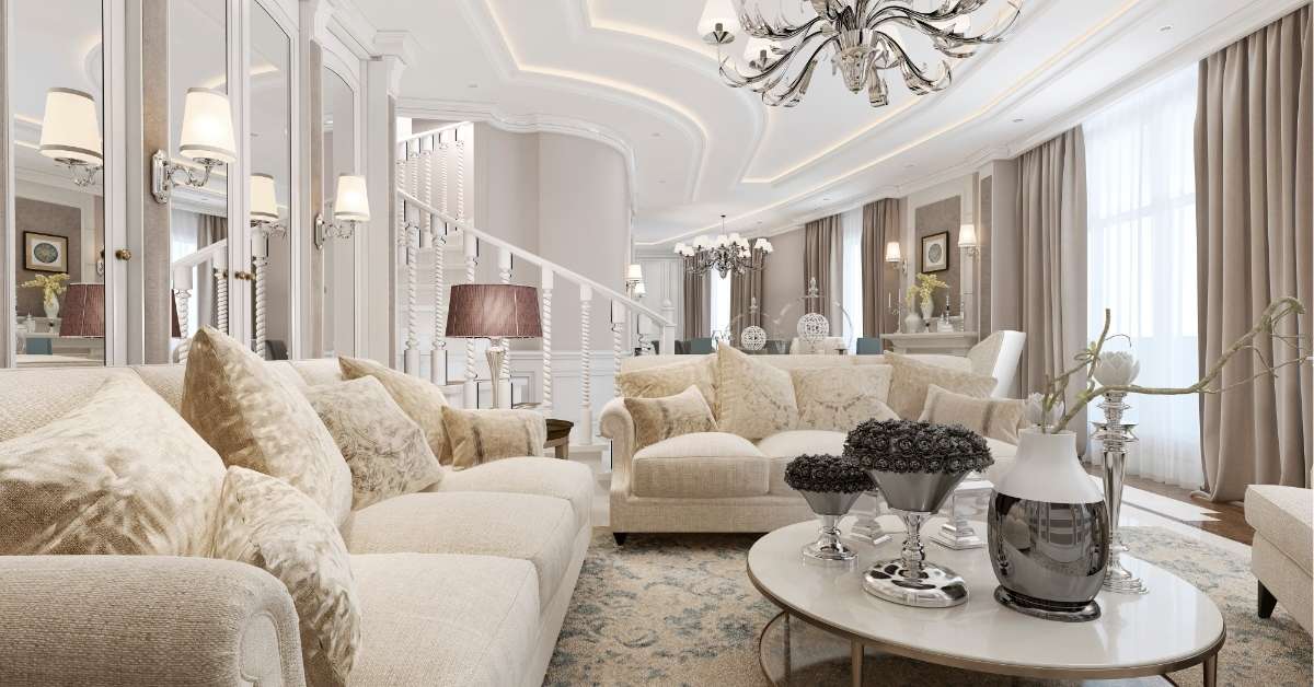 Modern living room showcasing the latest drapery trends