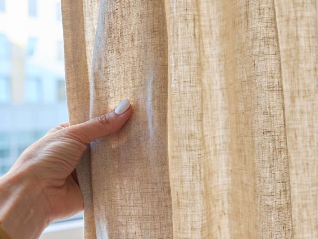 Drapes made with natural materials