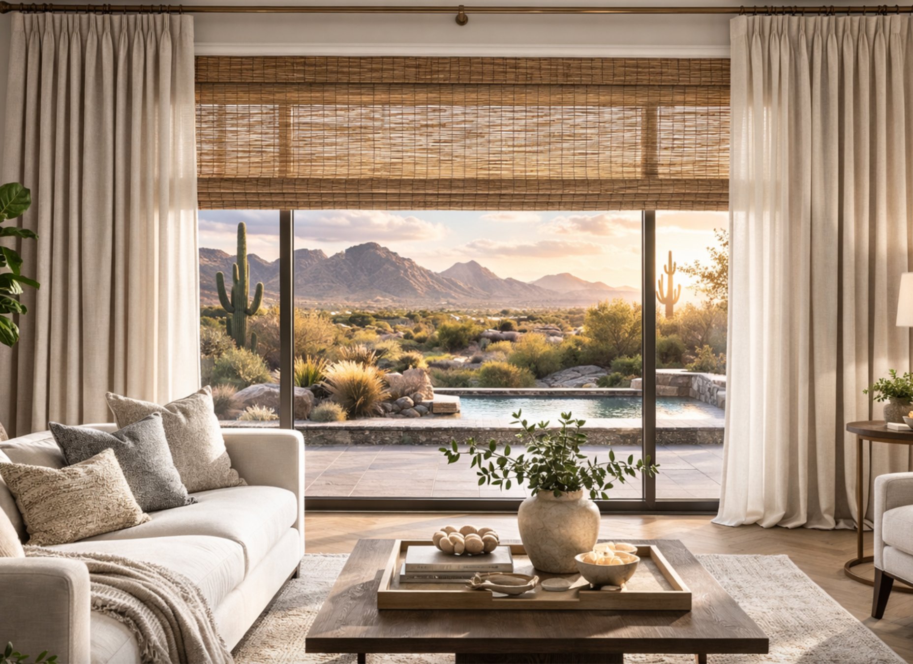 Mixing Shades and Drapes Without Overdoing It